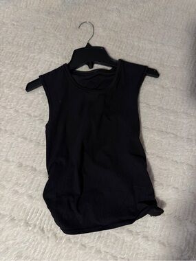 lululemon athletica Black Ribbed Tank Top
